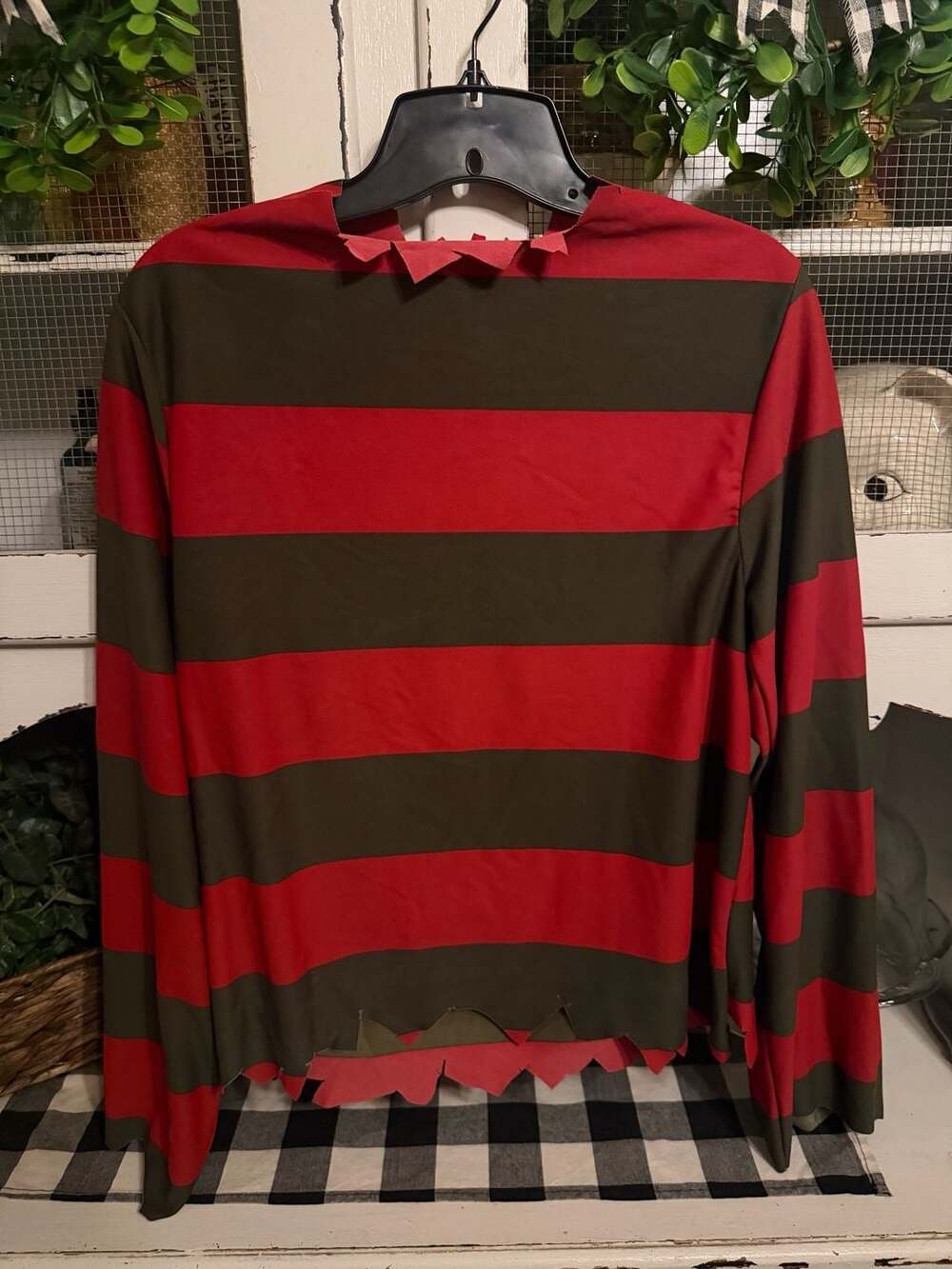 Rubie's Freddy Krueger Costume Shirt Teen Red Green Striped